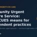 Concept image for the Community Urgent Eyecare Service (CUES) for UK independent optician practices in 2026.