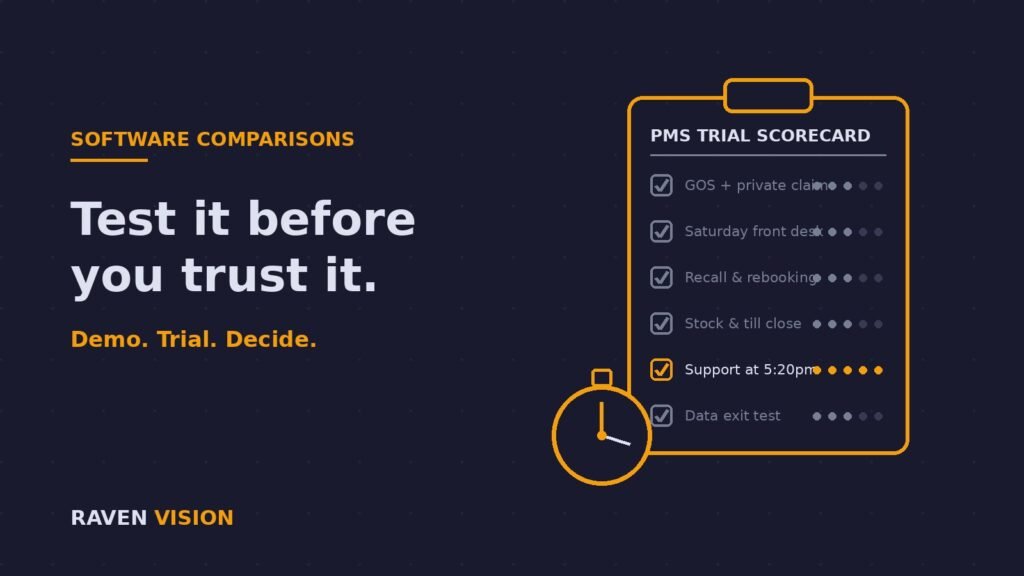 Free Trials and Demos: How UK Independent Opticians Should Test Practice Management Software Before Signing in 2026