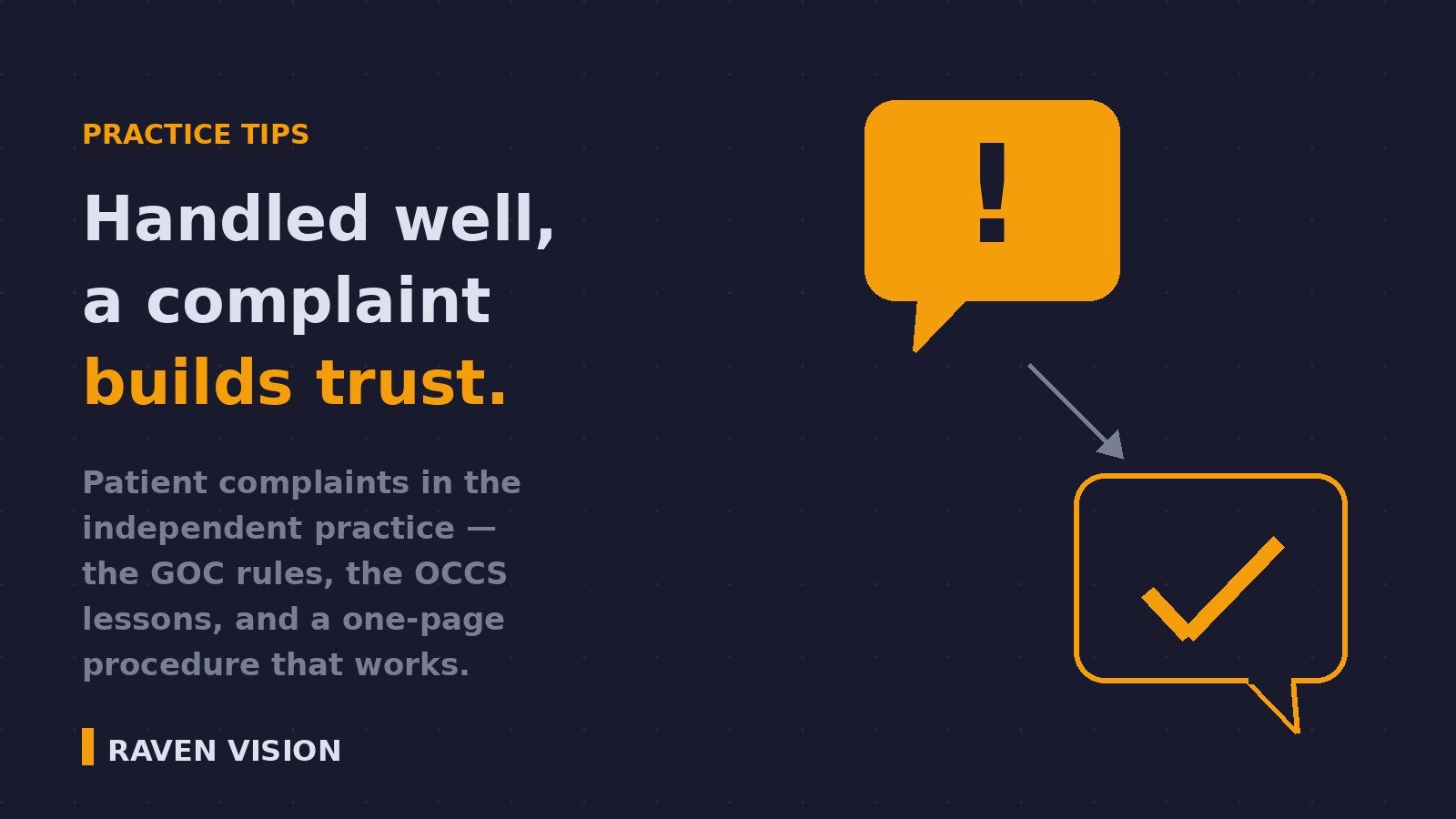 Handling Patient Complaints in Your Optician Practice: A Practical Guide for UK Independents