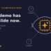 An eye with an AI chip as its iris, solid amber lines linking to ticked notes, recall and diary nodes and dotted grey lines to question-marked hype nodes on a navy background - AI features in UK optician practice management software.